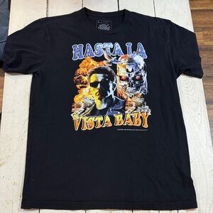 Black Graphic Tee with Bold Print